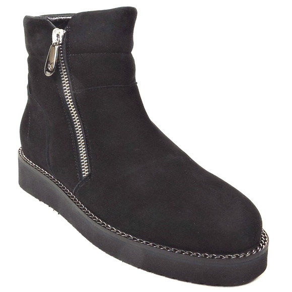 ALBERTO CICCIOLI 🇮🇹 WOMEN'S BLACK SOFT SUEDE COMFORT WINTER ANKLE BOOTIE - Picture 3 of 7